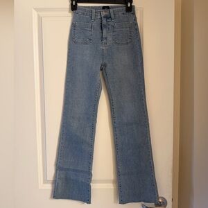 Light Blue High-Rise Flare Jeans